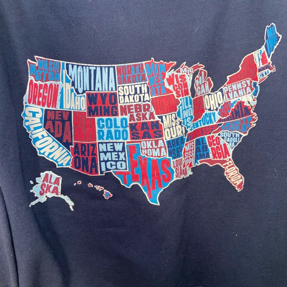 Epcot World Showcase Disney Parks Zip Up Mickey USA States Blue Hoodie Jacket - Picture 6 of 6